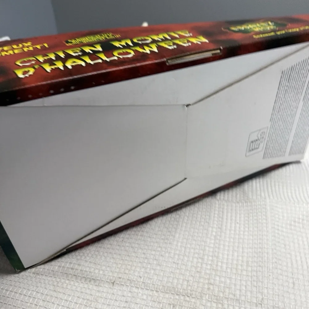 Rare 2007 Gemmy Mummy Dog Halloween Animatronic Barks Eyes Light Box Scary *read